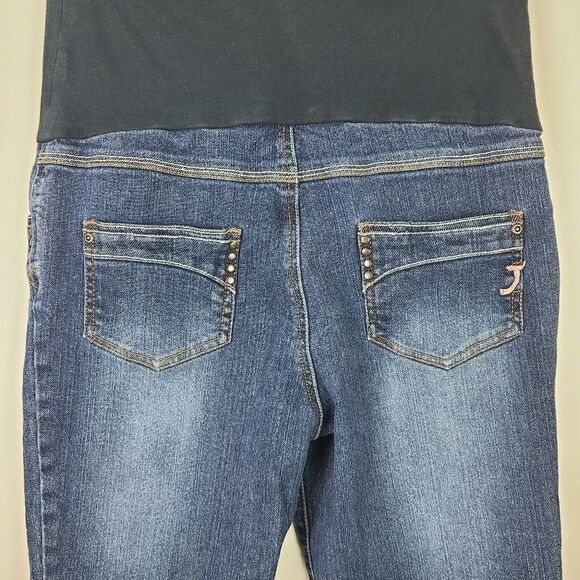 Thyme Maternity Cropped Denim Jeans Medium - Picture 9 of 16